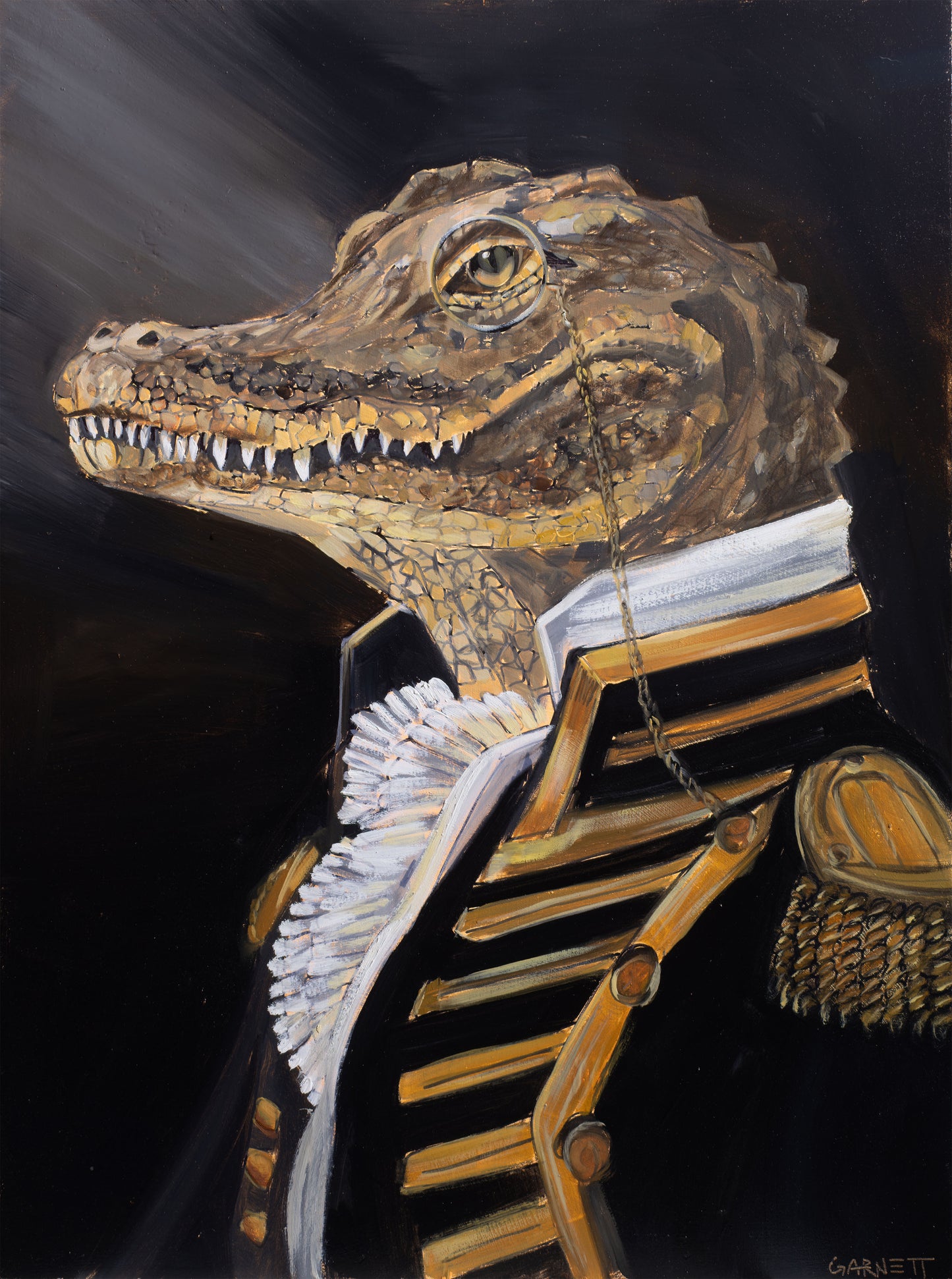 Gator's Monocle (painted-print)