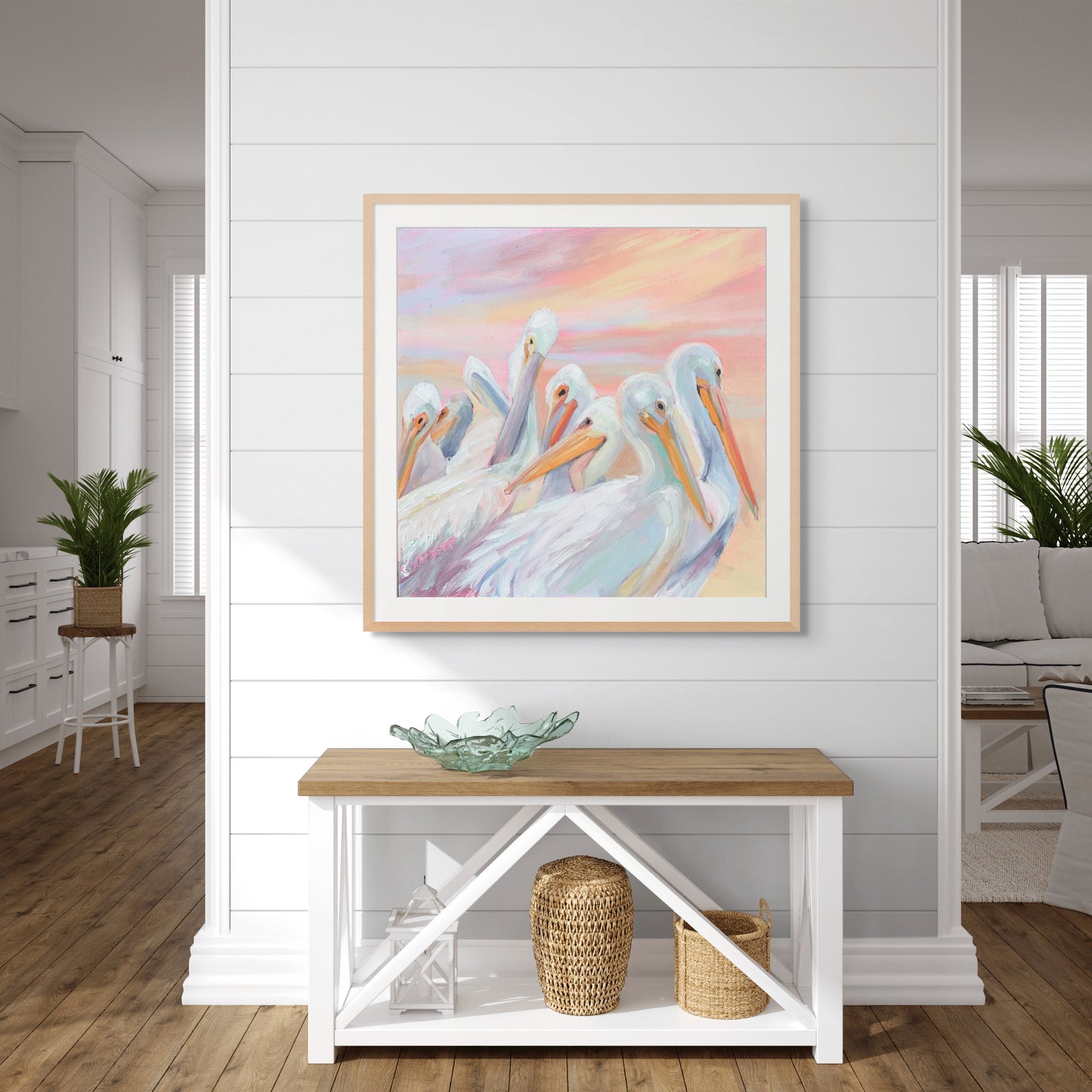 Pelicans (Painted Print)