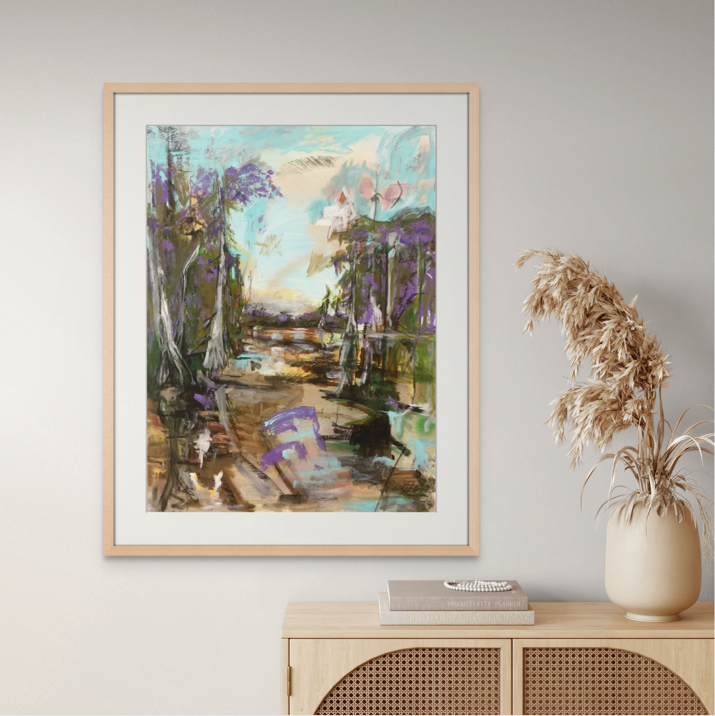 Purple Cypress (Painted Print)