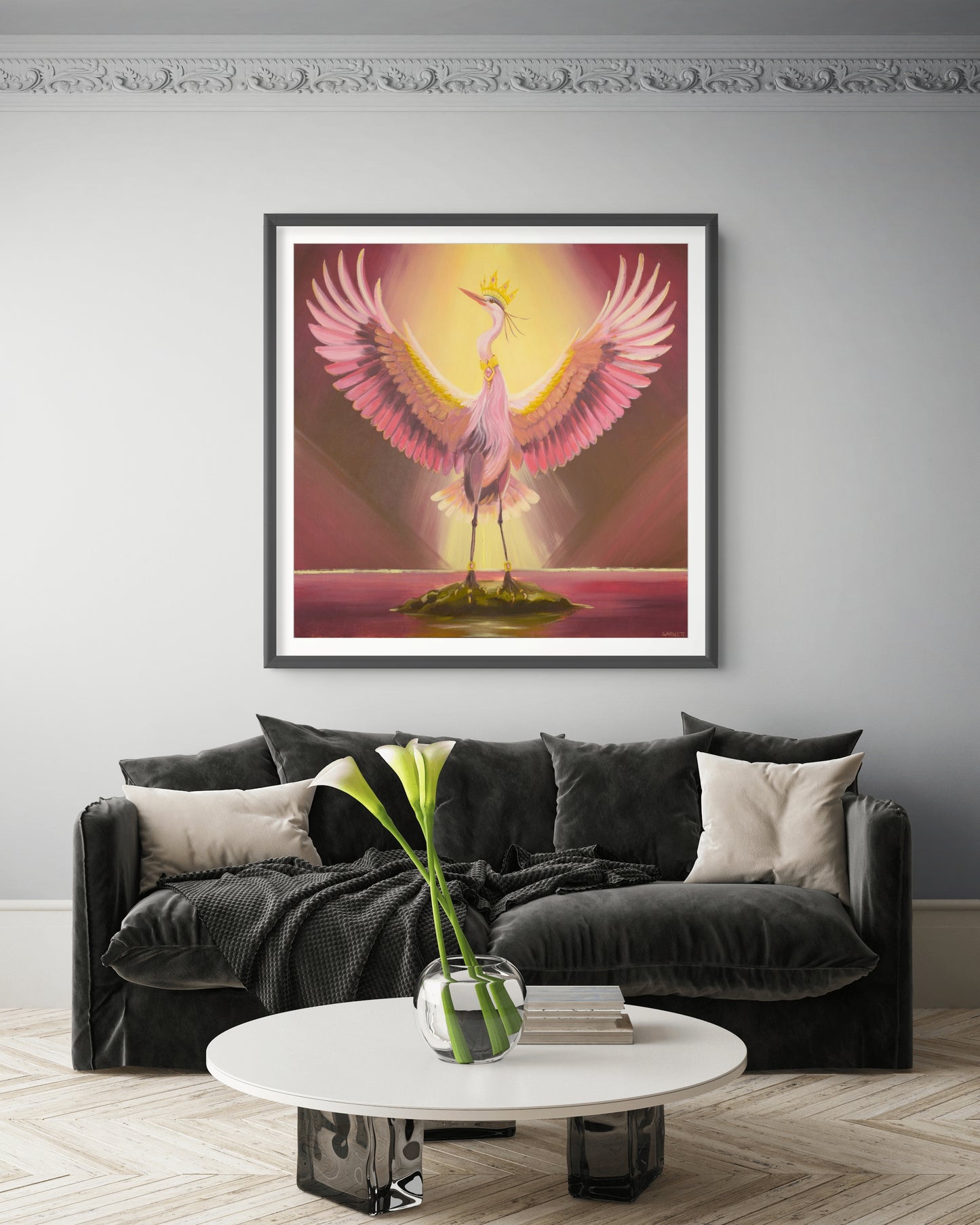 Crowned by Light (painted-print)