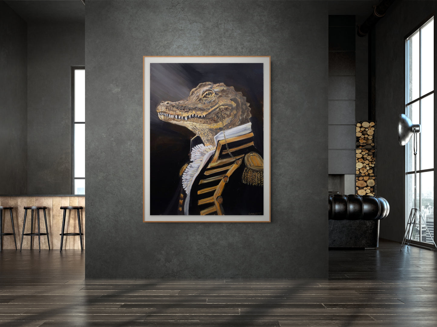 Gator's Monocle (painted-print)