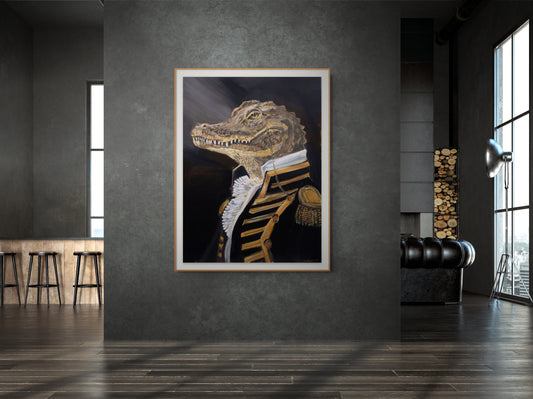 Gator's Monocle (painted-print)